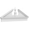 Ekena Millwork Acorn Architectural Grade PVC Combination Pediment, 54"W x 20-3/8"H x 2-3/4"P (Pitch 6/12) PEDPC054X205ACR00 - alternate 1